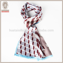 Men Europe Self fringe double layer silk men scarf